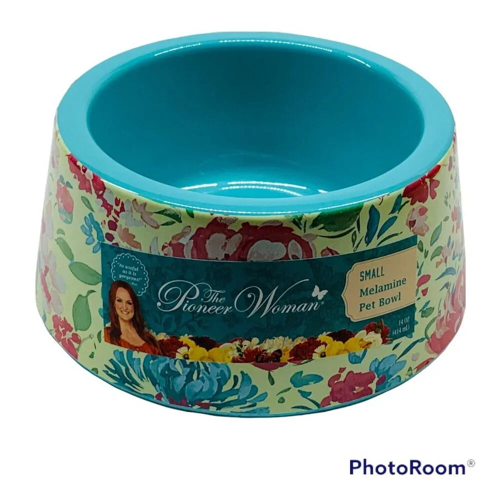Pioneer Woman Pet Bowl Gorgeous Garden Melamine Small 14oz Dog Cat Dish New